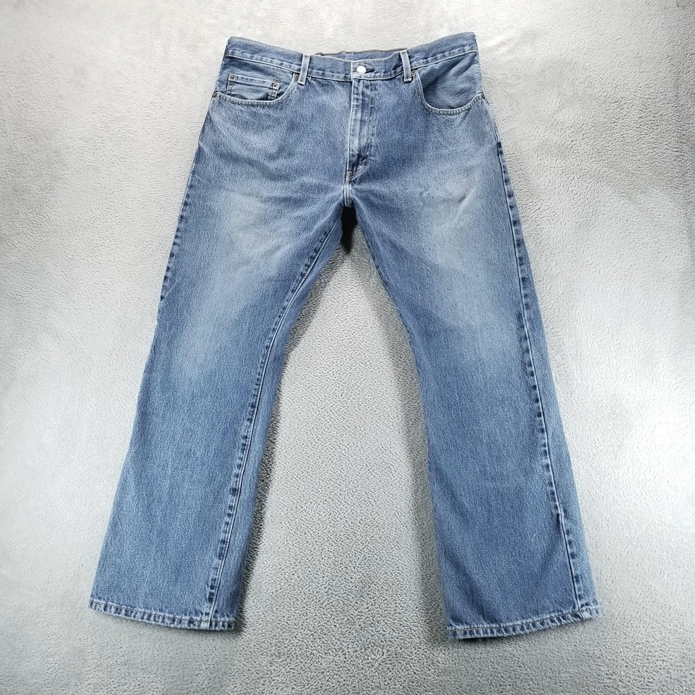 Levis 517 Jeans Mens 38x30 Blue Regular Bootcut Mid Rise Faded